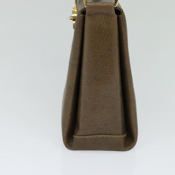 GUCCI Shoulder Bag Leather Brown Gold Auth 126290 - Picture 4 of 16